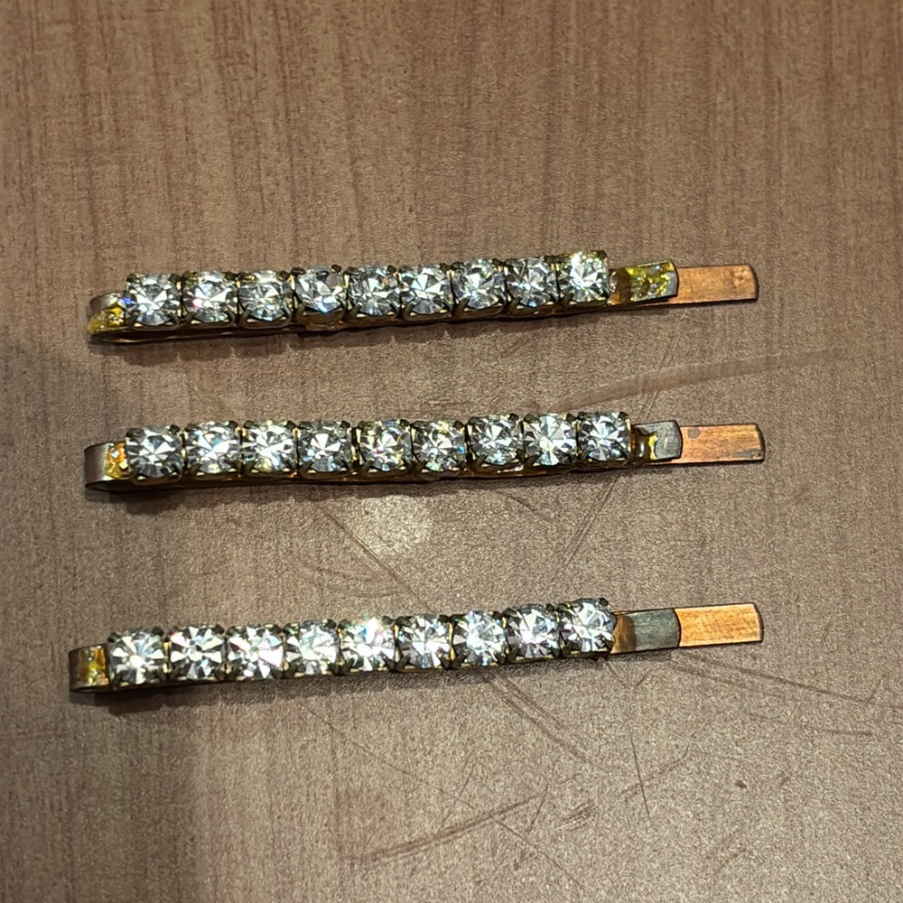 Anthropologie Rhinestone Hair Clips